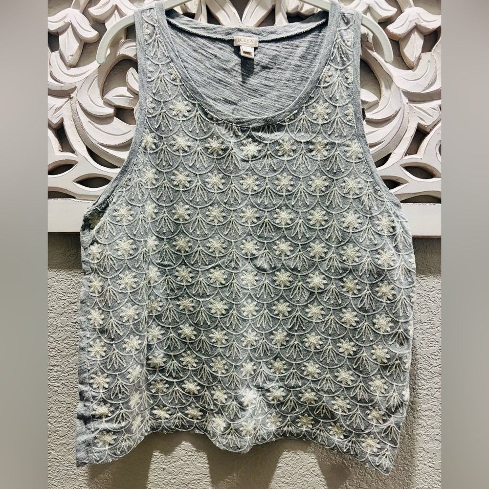 J.Crew Embroidered Tank Top